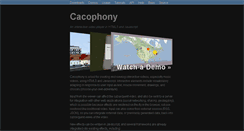 Desktop Screenshot of cacophonyjs.com