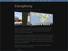 Tablet Screenshot of cacophonyjs.com